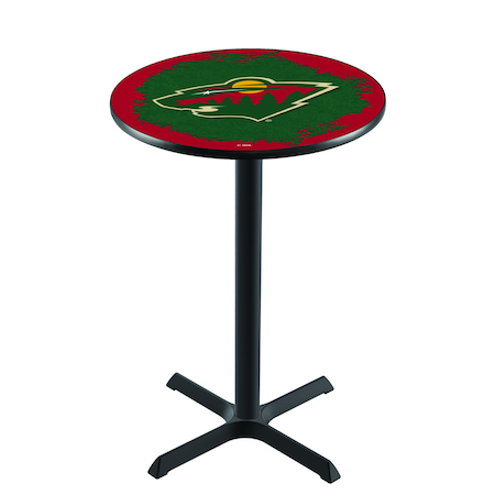 36 Blk Wrinkle Minnesota Wild Pub Table